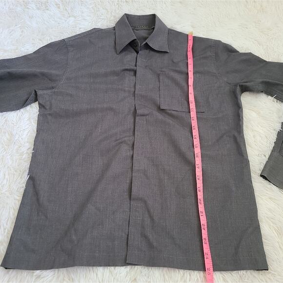 Conwell For Men Gray H&M Hook And Loop Dress Shirt Size Small - Picture 7 of 9